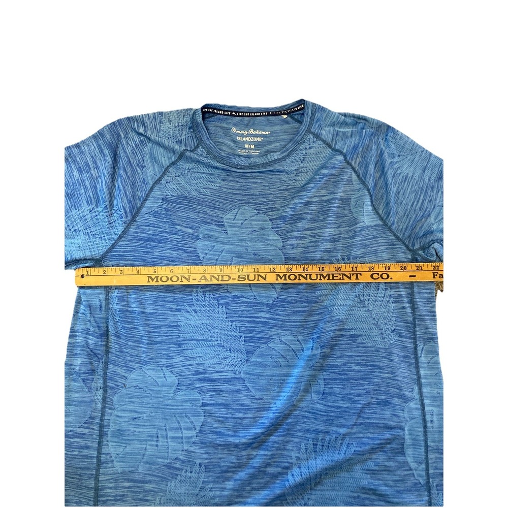 Tommy Bahama Island Zone Shirt Mens M Blue Delray Frond Performance Long Sleeve - Picture 3 of 11